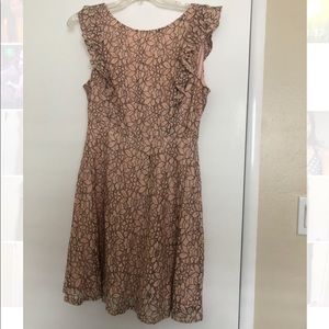 Lush Crochet Lace Pink Dress